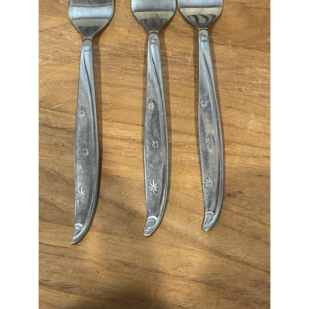 National Stainless STARETTE- 3 Atomic Star lunch forks